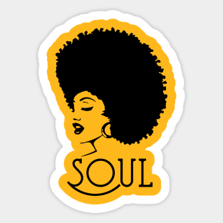 Afro Soul, vintage soul train funk vibe Sticker